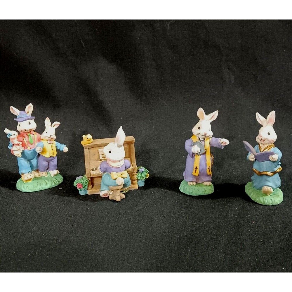 Cottontail Lane Easter Miniatures Set of 4